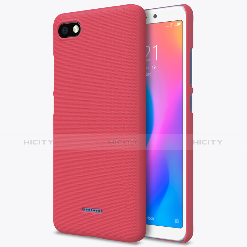 Schutzhülle Kunststoff Hülle Punkte Loch für Xiaomi Redmi 6A Rot Plus