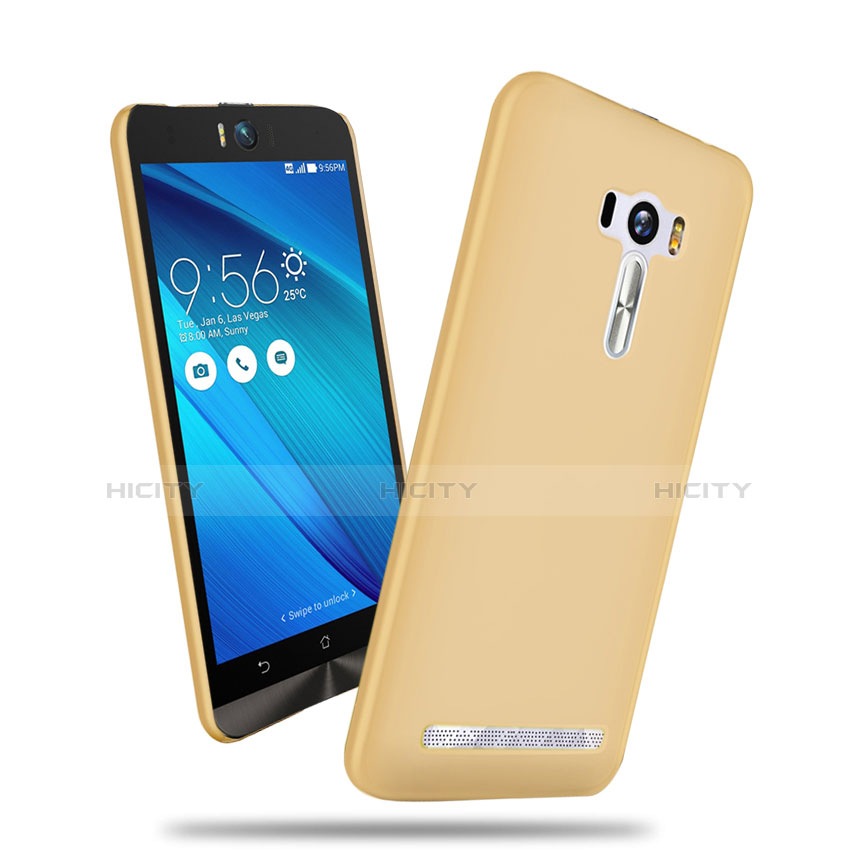 Schutzhülle Kunststoff Tasche Matt für Asus Zenfone Selfie ZD551KL Gold
