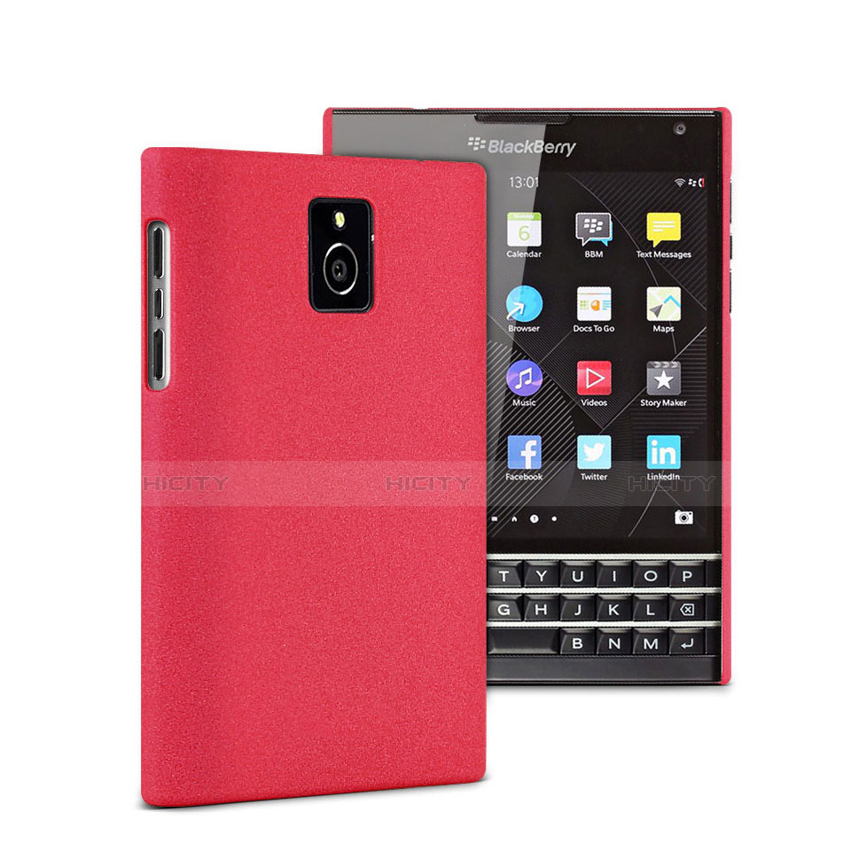 Schutzhülle Kunststoff Tasche Matt für Blackberry Passport Q30 Rot Plus