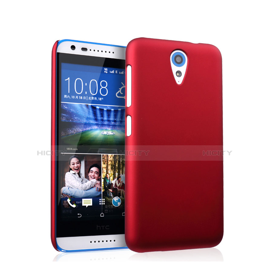 Schutzhülle Kunststoff Tasche Matt für HTC Desire 620 Rot