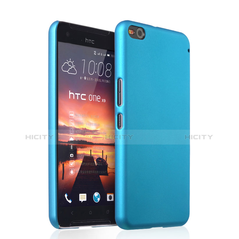 Schutzhülle Kunststoff Tasche Matt für HTC One X9 Hellblau Plus
