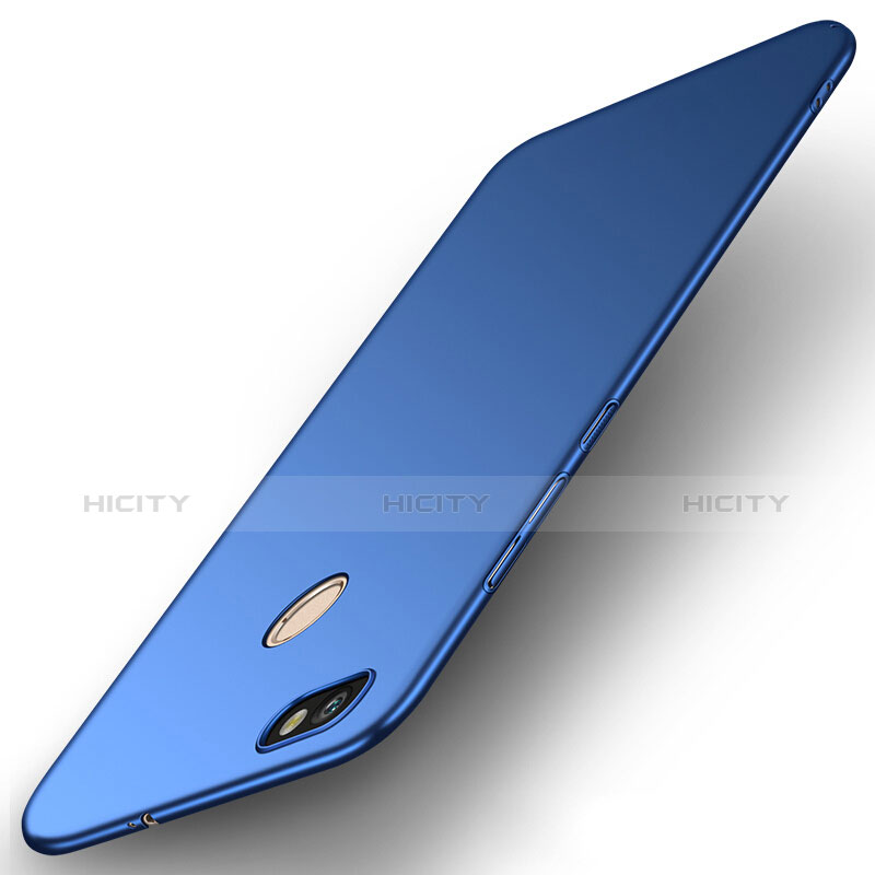 Schutzhülle Kunststoff Tasche Matt für Huawei Enjoy 7 Blau groß
