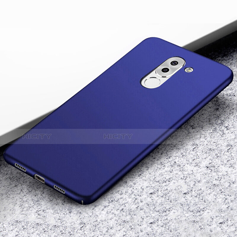 Schutzhülle Kunststoff Tasche Matt für Huawei Mate 9 Lite Blau groß