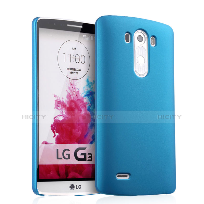 Schutzhülle Kunststoff Tasche Matt für LG G3 Hellblau