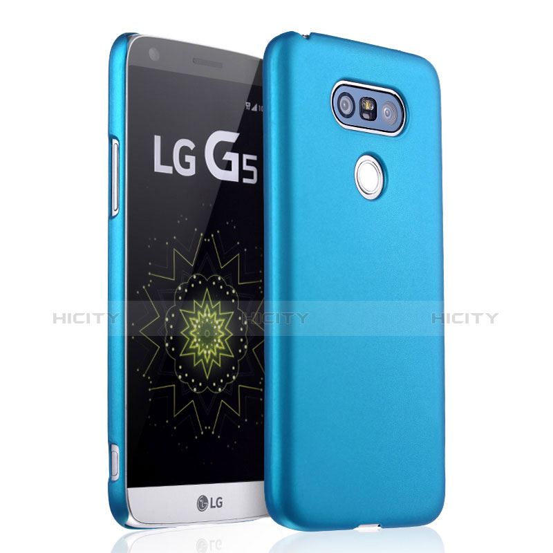 Schutzhülle Kunststoff Tasche Matt für LG G5 Hellblau