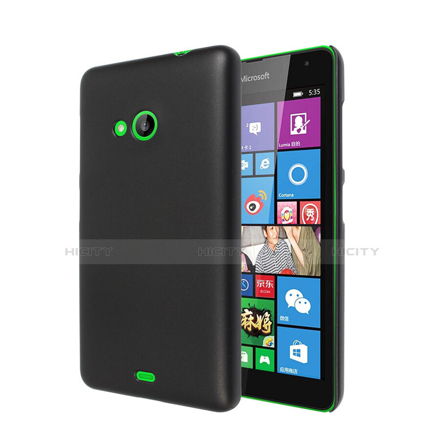 Schutzhülle Kunststoff Tasche Matt für Microsoft Lumia 535 Schwarz Plus
