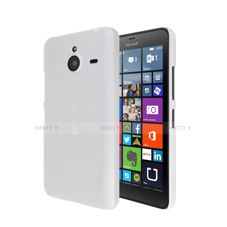 Schutzhülle Kunststoff Tasche Matt für Microsoft Lumia 640 XL Lte Weiß Plus