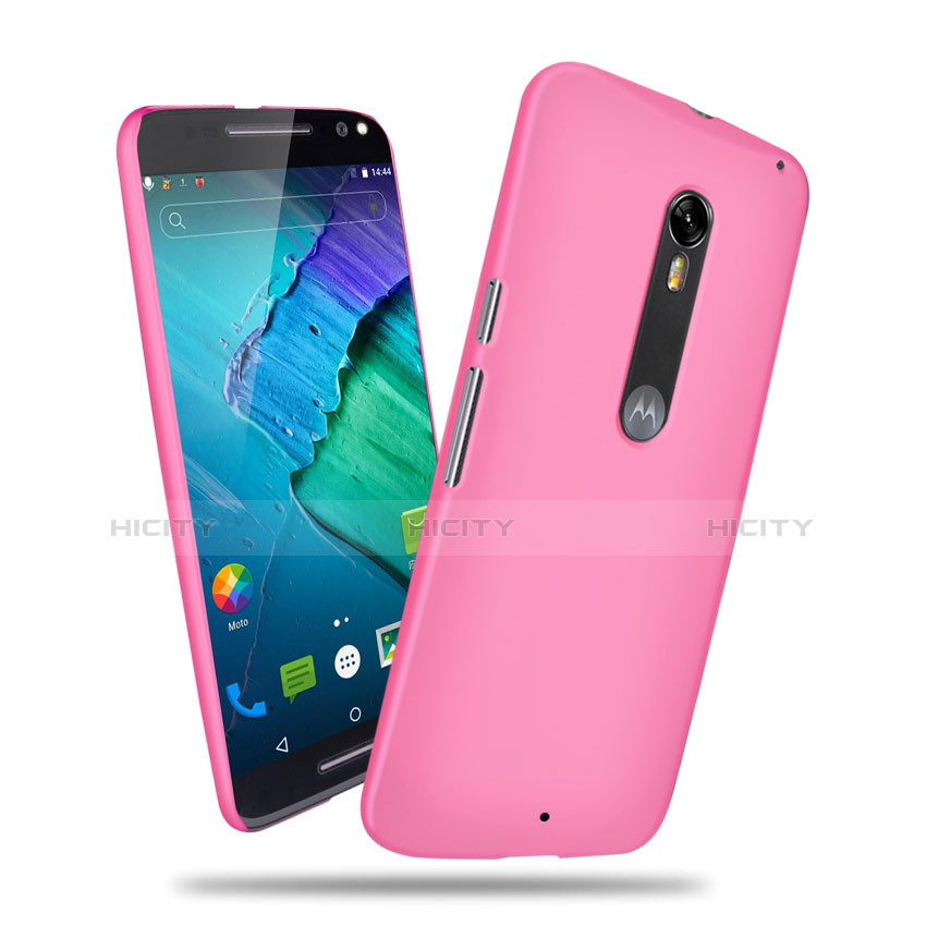 Schutzhülle Kunststoff Tasche Matt für Motorola Moto X Style Rosa Plus