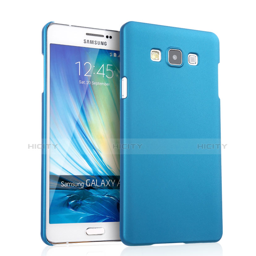 Schutzhülle Kunststoff Tasche Matt für Samsung Galaxy A7 Duos SM-A700F A700FD Hellblau
