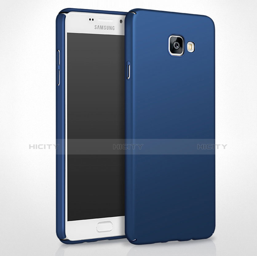Schutzhülle Kunststoff Tasche Matt für Samsung Galaxy A8 (2016) A8100 A810F Blau Plus