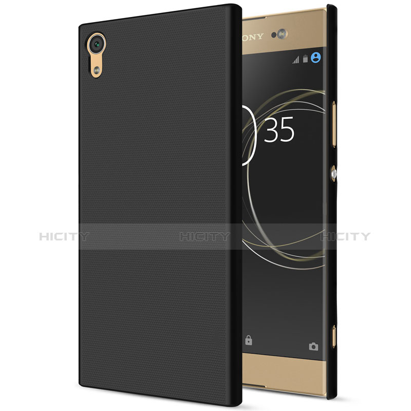 Schutzhülle Kunststoff Tasche Matt für Sony Xperia XA1 Ultra Schwarz