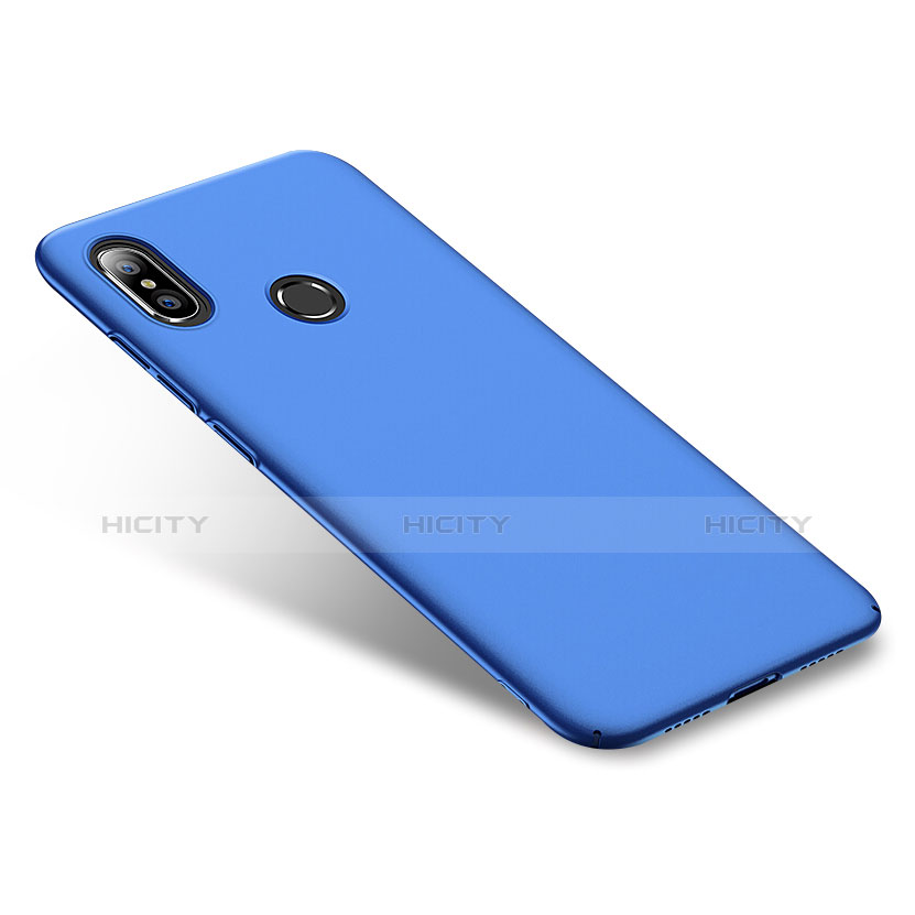Schutzhülle Kunststoff Tasche Matt für Xiaomi Mi 8 Blau groß