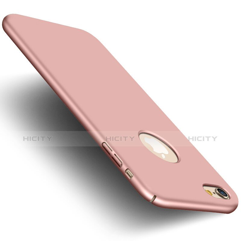 Schutzhülle Kunststoff Tasche Matt Loch mit Fingerring Ständer für Apple iPhone 6S Plus Rosa groß