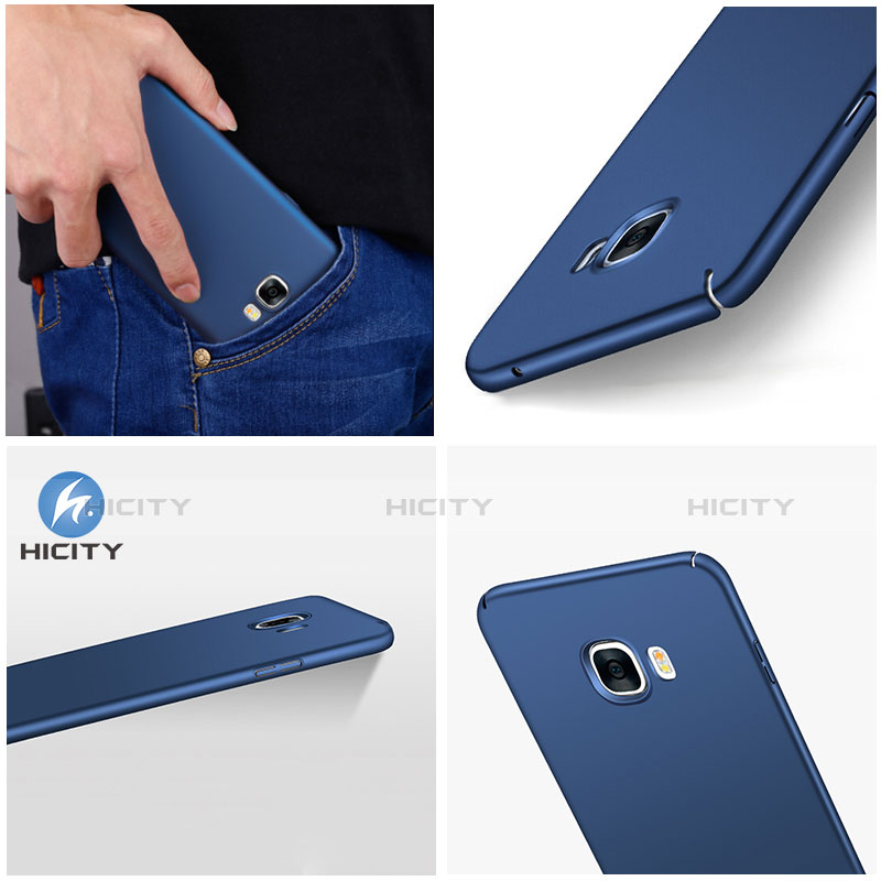 Schutzhülle Kunststoff Tasche Matt M01 für Samsung Galaxy C7 SM-C7000 Blau groß