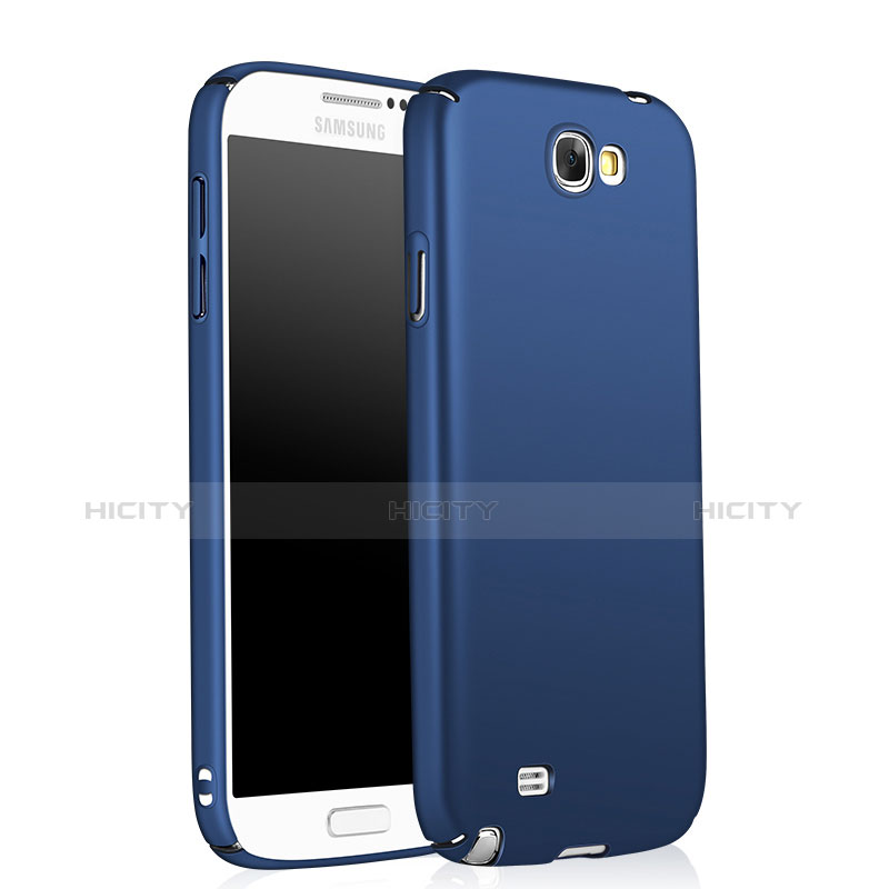 Schutzhülle Kunststoff Tasche Matt M01 für Samsung Galaxy Note 2 N7100 N7105 Blau groß