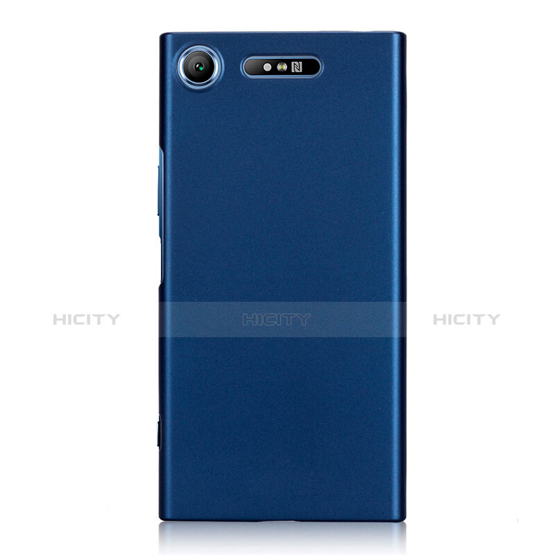 Schutzhülle Kunststoff Tasche Matt M01 für Sony Xperia XZ1 Blau groß