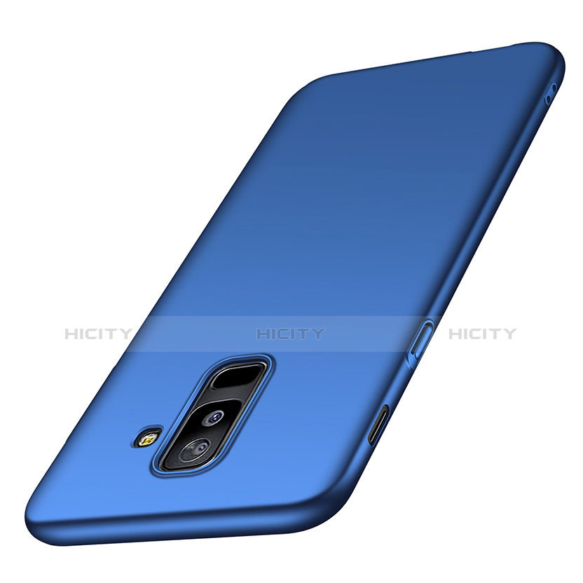 Schutzhülle Kunststoff Tasche Matt M02 für Samsung Galaxy A6 Plus (2018) Blau groß