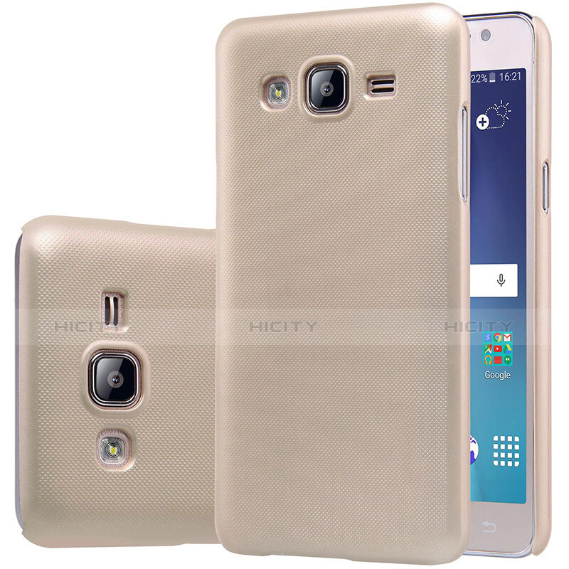 Schutzhülle Kunststoff Tasche Matt M02 für Samsung Galaxy On5 Pro Gold groß