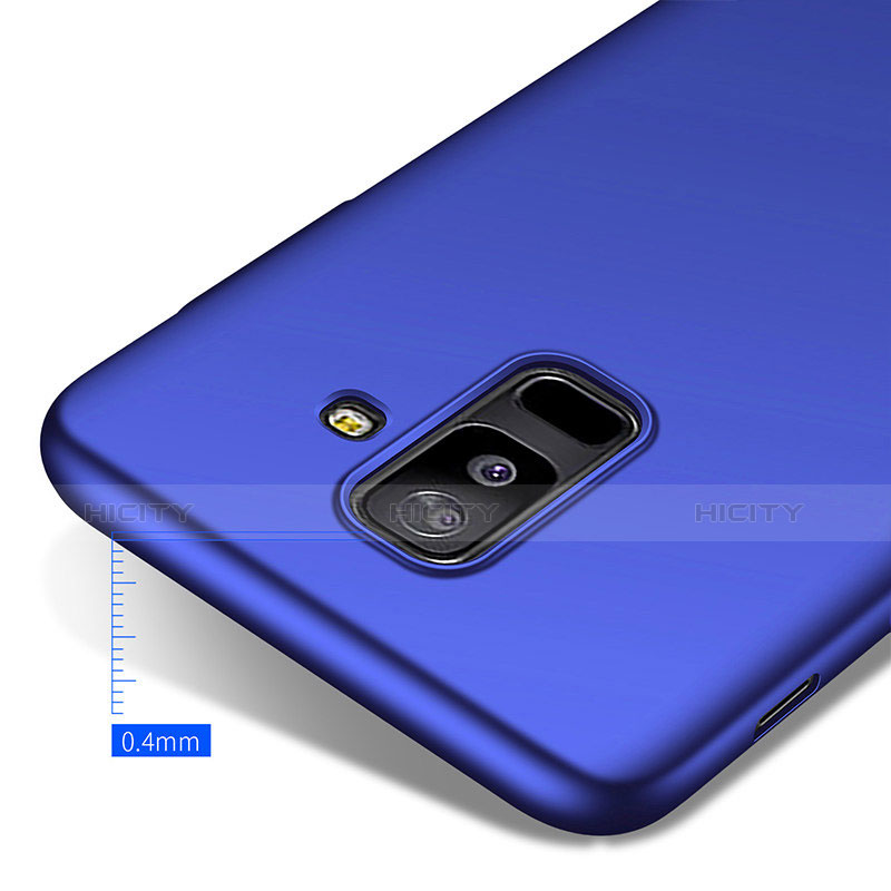 Schutzhülle Kunststoff Tasche Matt M03 für Samsung Galaxy A6 Plus (2018) Blau groß