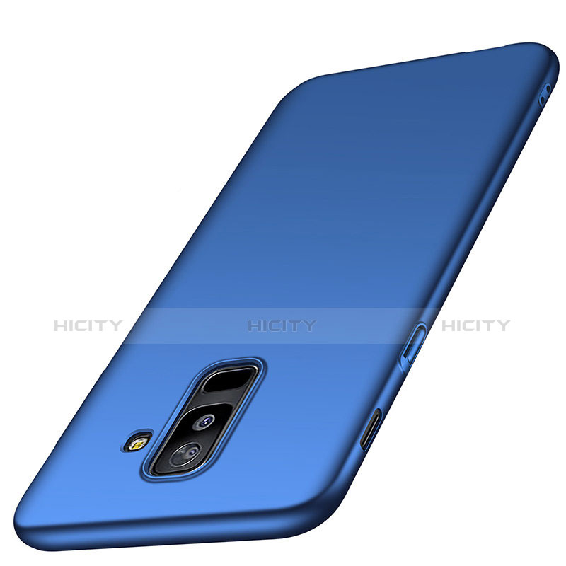 Schutzhülle Kunststoff Tasche Matt M03 für Samsung Galaxy A6 Plus (2018) Blau groß