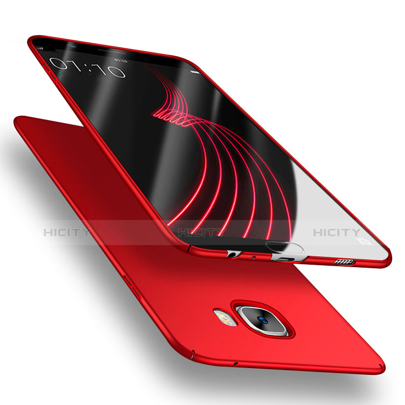 Schutzhülle Kunststoff Tasche Matt M03 für Samsung Galaxy C5 SM-C5000 Rot Plus