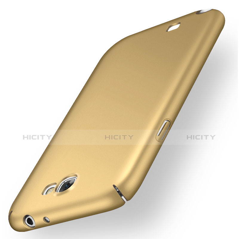 Schutzhülle Kunststoff Tasche Matt M03 für Samsung Galaxy Note 2 N7100 N7105 Gold groß