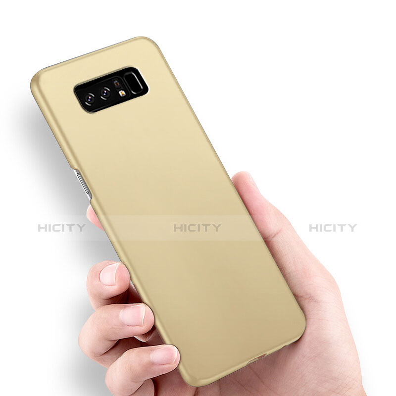Schutzhülle Kunststoff Tasche Matt M03 für Samsung Galaxy Note 8 Duos N950F Gold groß