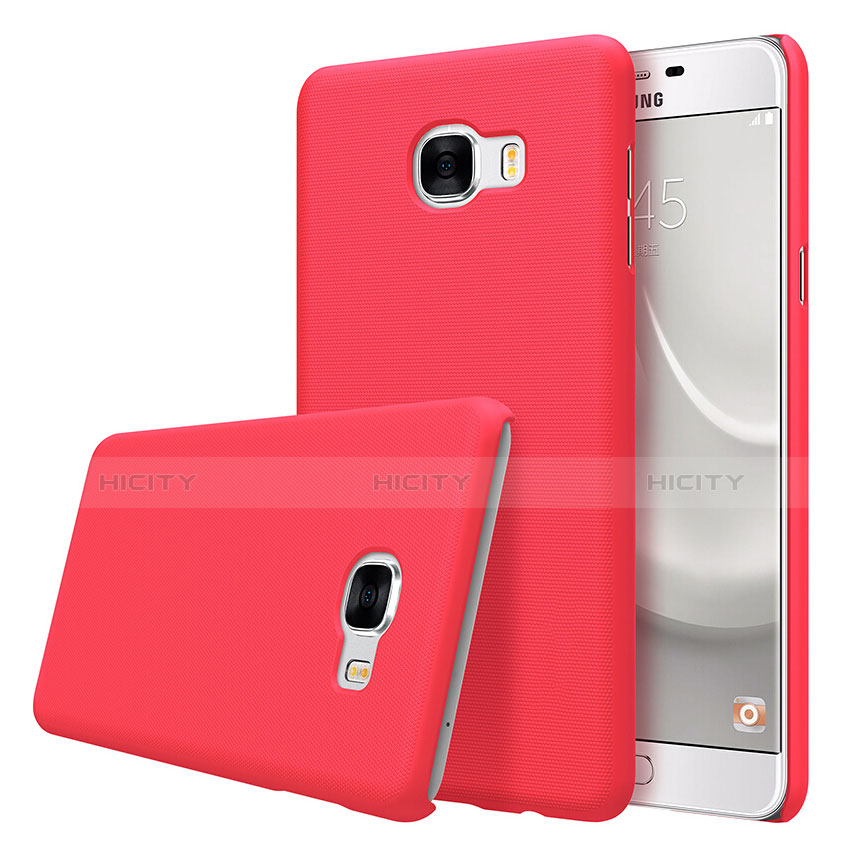 Schutzhülle Kunststoff Tasche Matt M08 für Samsung Galaxy C5 SM-C5000 Rot Plus