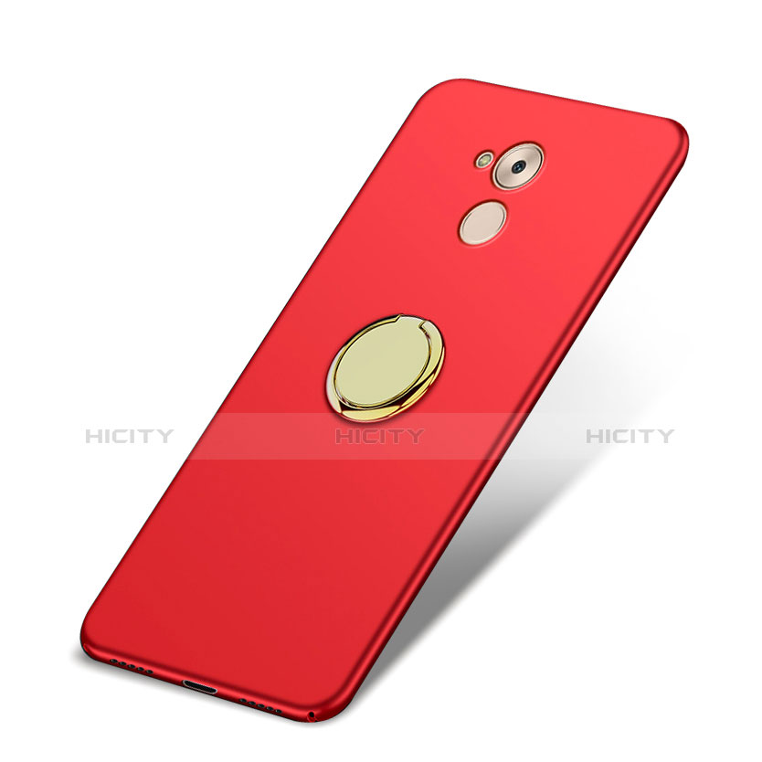 Schutzhülle Kunststoff Tasche Matt mit Fingerring Ständer A03 für Huawei Honor 6C Rot