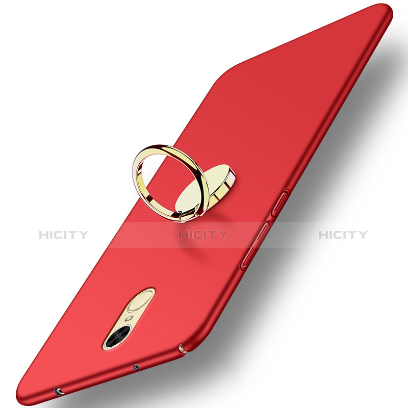 Schutzhülle Kunststoff Tasche Matt mit Fingerring Ständer für Huawei Enjoy 6 Rot Plus