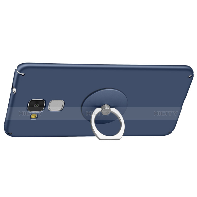 Schutzhülle Kunststoff Tasche Matt mit Fingerring Ständer für Huawei GR5 Mini Blau groß
