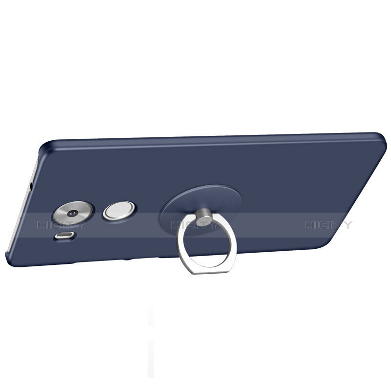 Schutzhülle Kunststoff Tasche Matt mit Fingerring Ständer für Huawei Mate 8 Blau