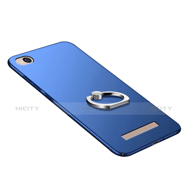 Schutzhülle Kunststoff Tasche Matt mit Fingerring Ständer für Xiaomi Redmi 5A Blau