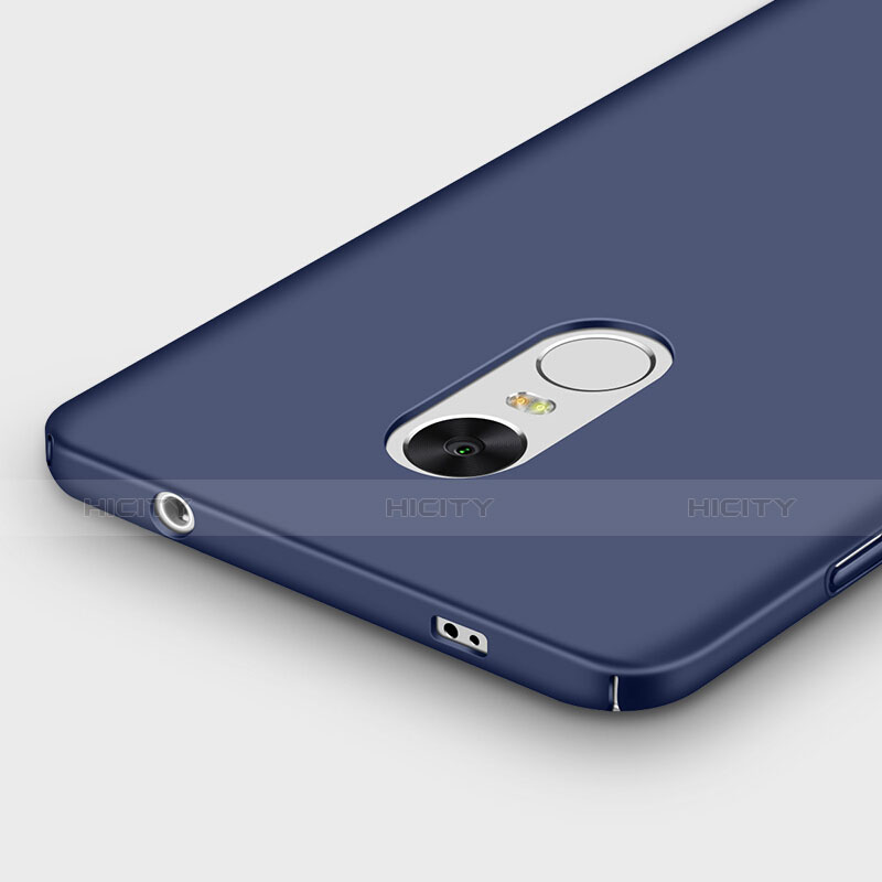 Schutzhülle Kunststoff Tasche Matt mit Fingerring Ständer für Xiaomi Redmi Note 4X Blau groß