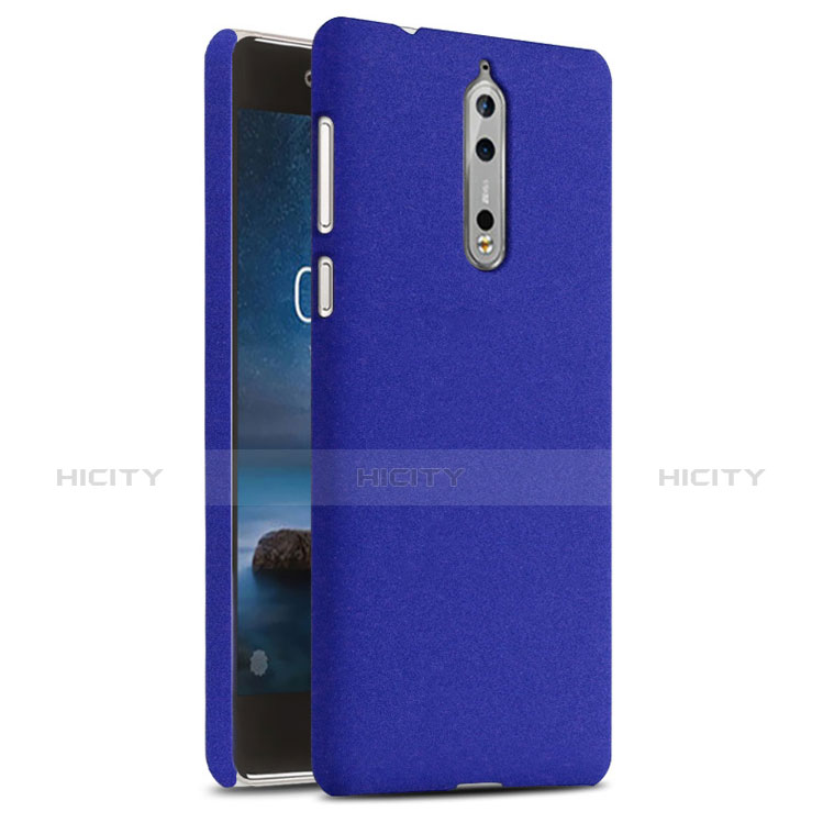 Schutzhülle Kunststoff Tasche Treibsand für Nokia 8 Blau groß