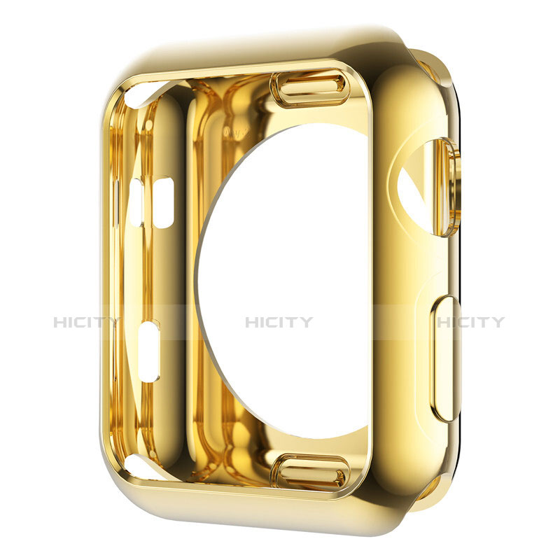 Schutzhülle Luxus Aluminium Metall Rahmen A01 für Apple iWatch 3 38mm Gold groß