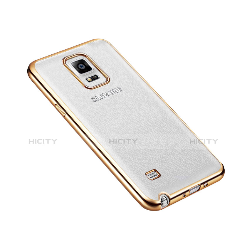 Schutzhülle Luxus Aluminium Metall Rahmen für Samsung Galaxy Note 4 Duos N9100 Dual SIM Gold Plus
