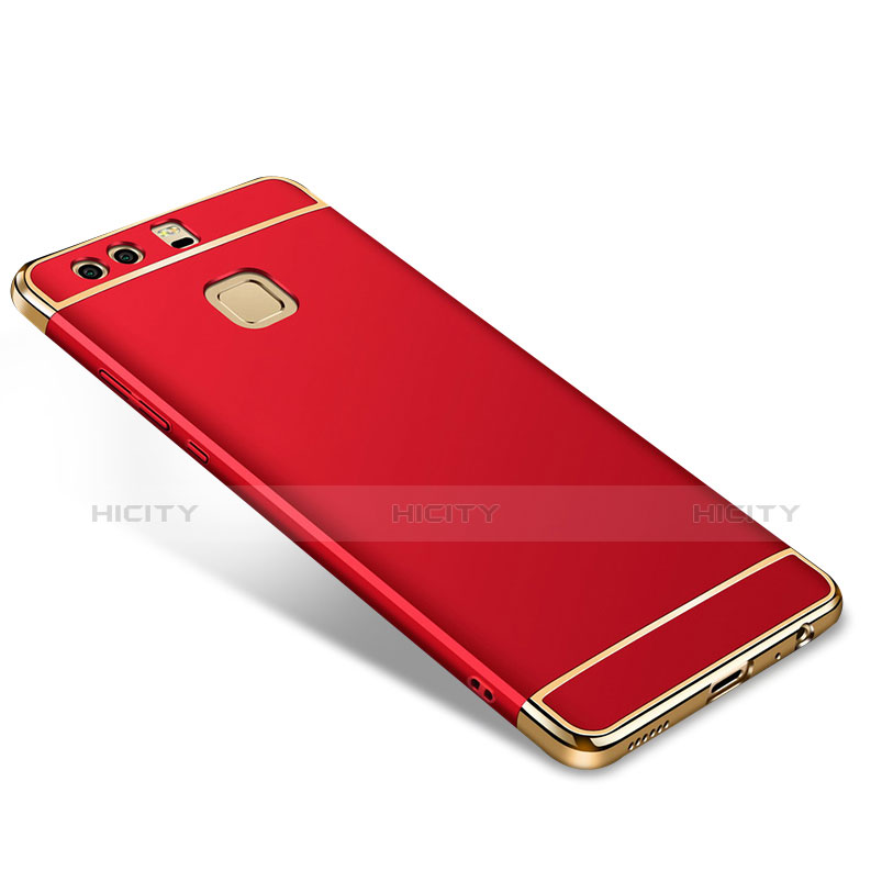 Schutzhülle Luxus Metall Rahmen und Kunststoff für Huawei P9 Rot