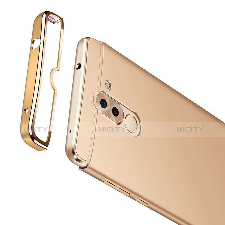 Schutzhülle Luxus Metall Rahmen und Kunststoff M02 für Huawei Honor 6X Gold groß