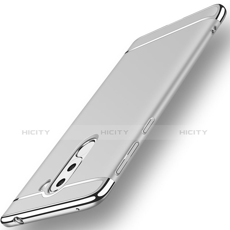Schutzhülle Luxus Metall Rahmen und Kunststoff M02 für Huawei Honor 6X Silber groß