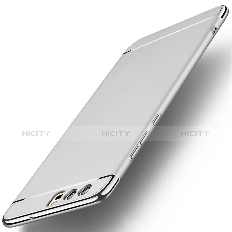 Schutzhülle Luxus Metall Rahmen und Kunststoff M02 für Huawei P10 Silber groß