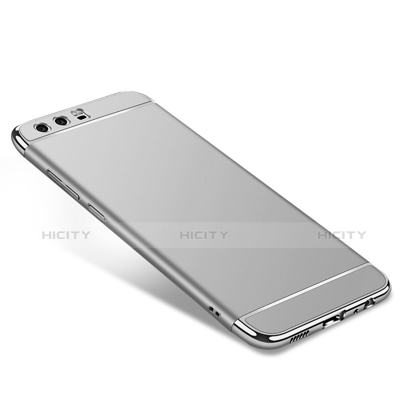 Schutzhülle Luxus Metall Rahmen und Kunststoff M02 für Huawei P10 Silber groß