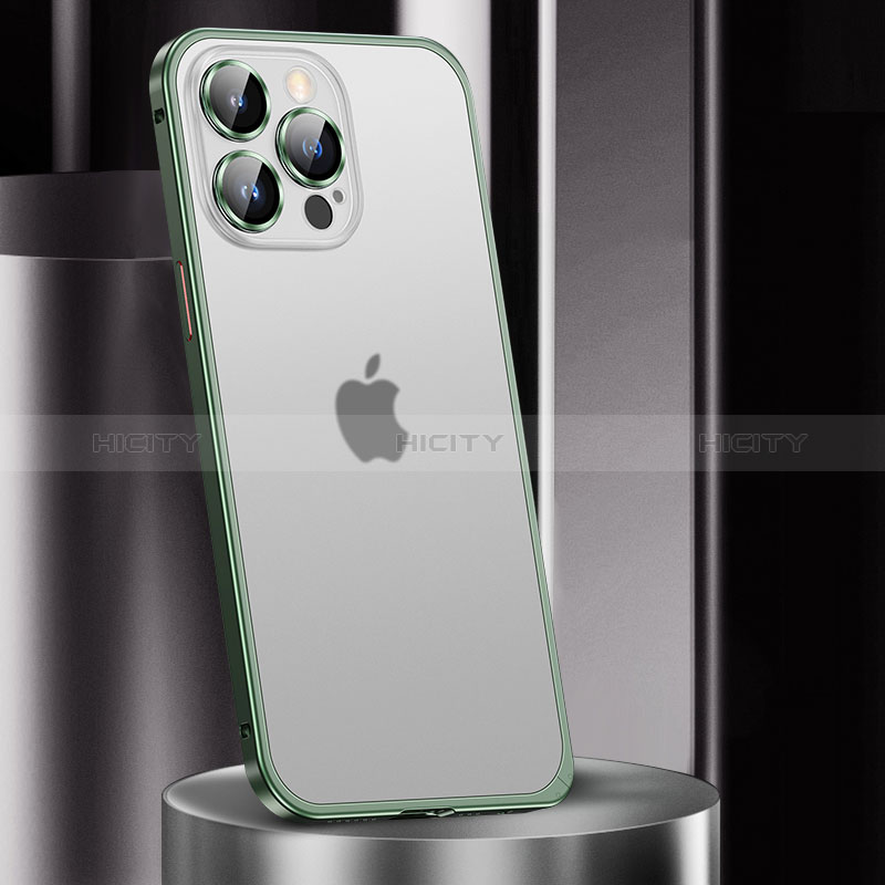 Schutzhülle Luxus Metall Rahmen und Kunststoff Schutzhülle Tasche JL2 für Apple iPhone 13 Pro