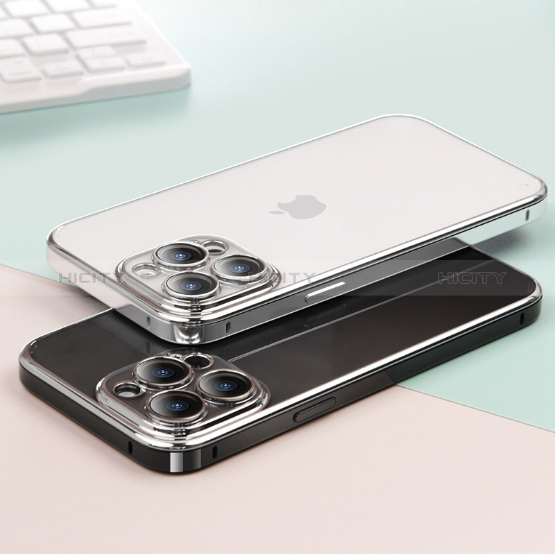 Schutzhülle Luxus Metall Rahmen und Kunststoff Schutzhülle Tasche LF5 für Apple iPhone 13 Pro Max