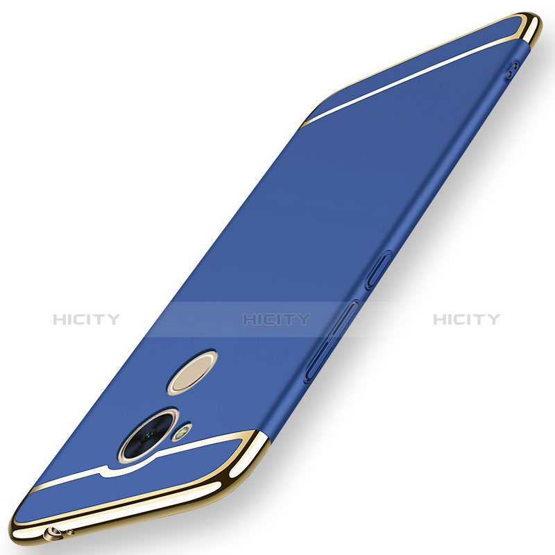 Schutzhülle Luxus Metall Rahmen und Kunststoff Schutzhülle Tasche M01 für Huawei Enjoy 6S Blau Plus