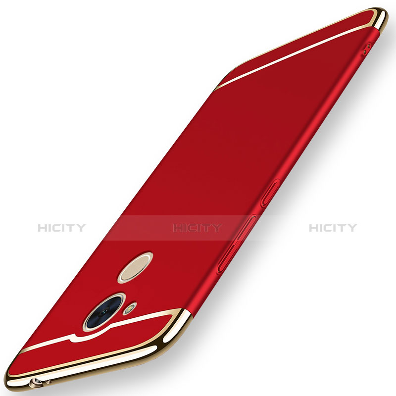 Schutzhülle Luxus Metall Rahmen und Kunststoff Schutzhülle Tasche M01 für Huawei Enjoy 6S Rot Plus
