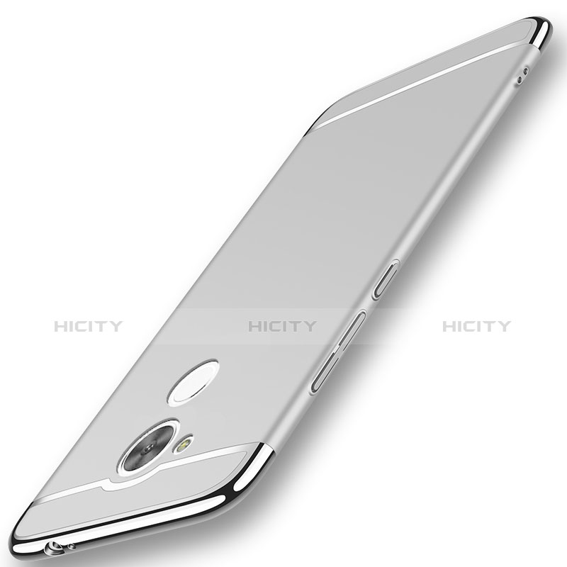 Schutzhülle Luxus Metall Rahmen und Kunststoff Schutzhülle Tasche M01 für Huawei Enjoy 6S Silber