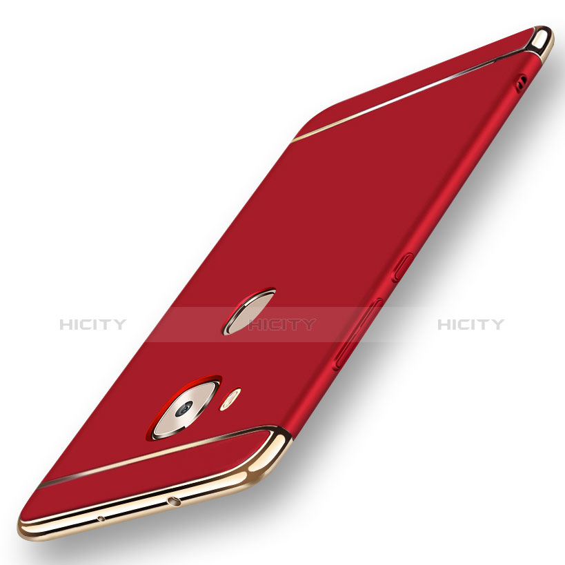 Schutzhülle Luxus Metall Rahmen und Kunststoff Schutzhülle Tasche M01 für Huawei G7 Plus Rot Plus