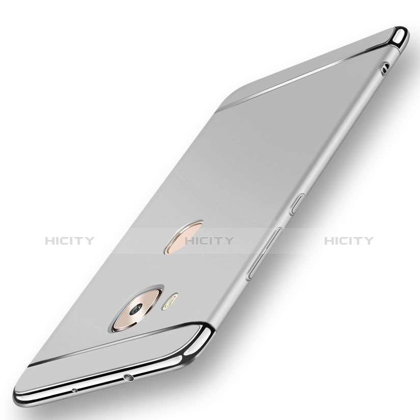Schutzhülle Luxus Metall Rahmen und Kunststoff Schutzhülle Tasche M01 für Huawei GX8 Silber Plus