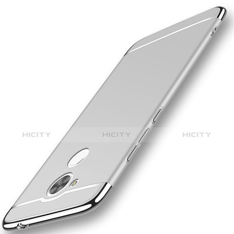 Schutzhülle Luxus Metall Rahmen und Kunststoff Schutzhülle Tasche M01 für Huawei Honor 6C Pro Silber